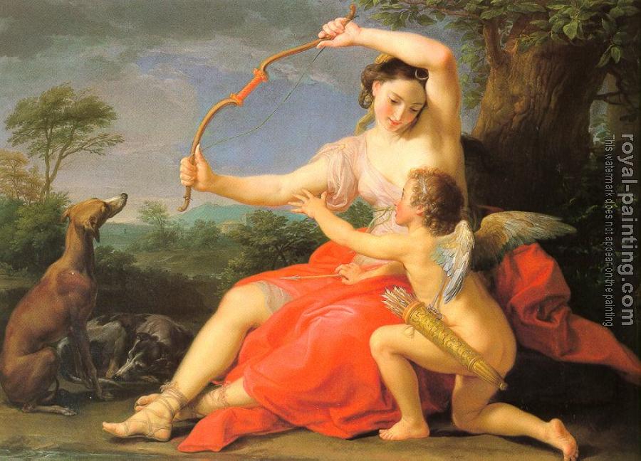 Pompeo Batoni : Graphic Diana and Cupid